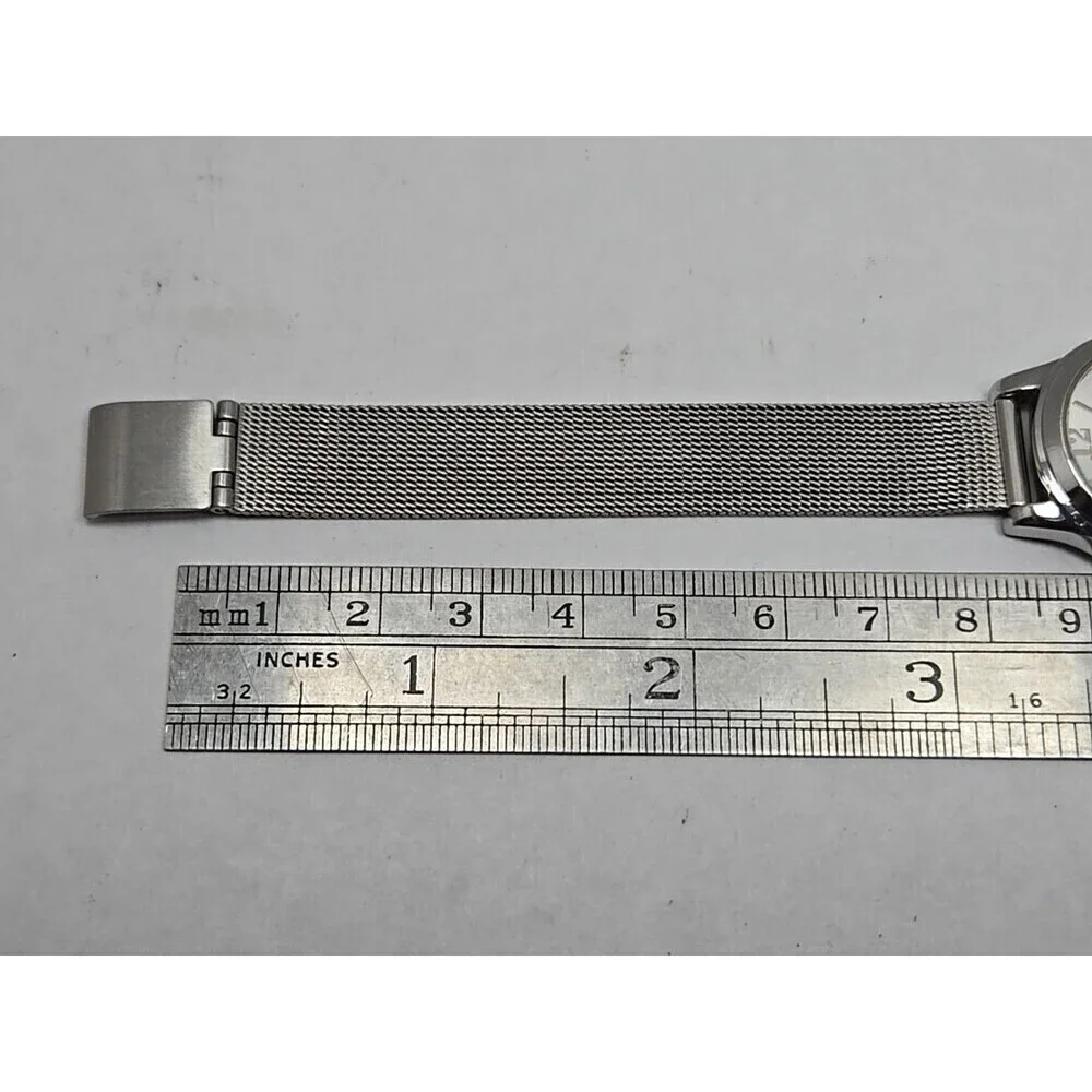 Timex Casey Dress Silver Mesh Womens Quartz Watch New Battery Water Resist WR30M
